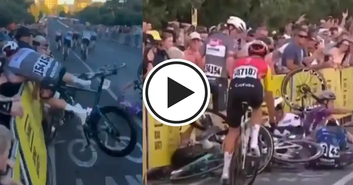 women spectator lands in hospital after high speed accident at australian tour down under classic cycling race