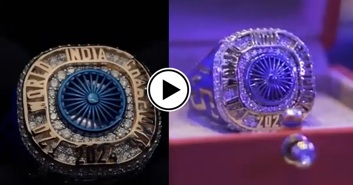 bcci felicitates team india with special champions ring for t20 world cup 2024 triumph
