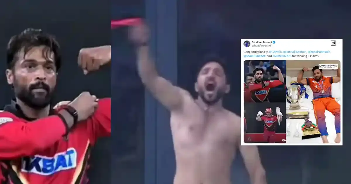 fazalhaq farooqi takes a dig at mohammad amir by flexing his muscle image on his social media account sportstiger