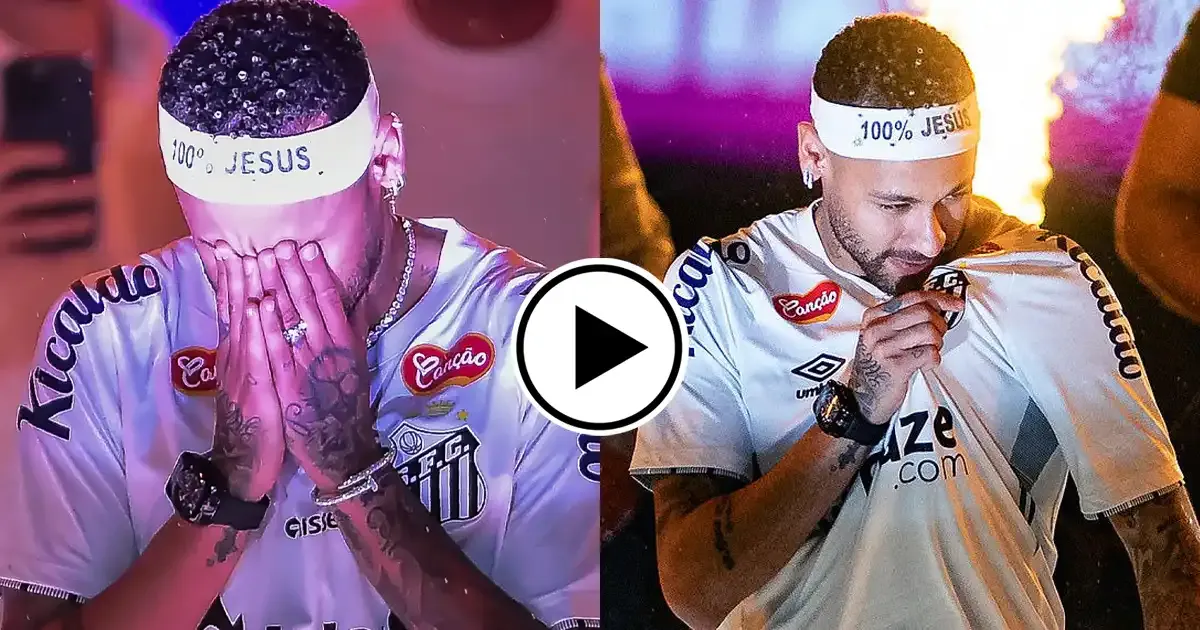 neymar breaks down in tears after emotional return to his boyhood club santos