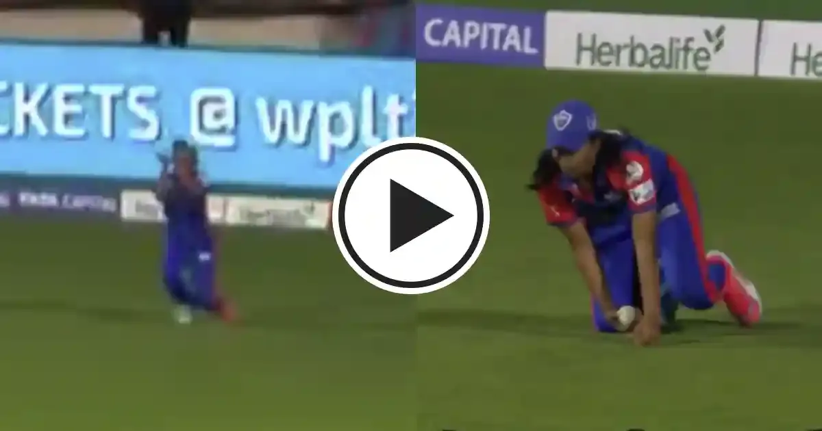 niki prasad takes brilliant diving catch during wpl 2025 clash between up warriorz and delhi capitals