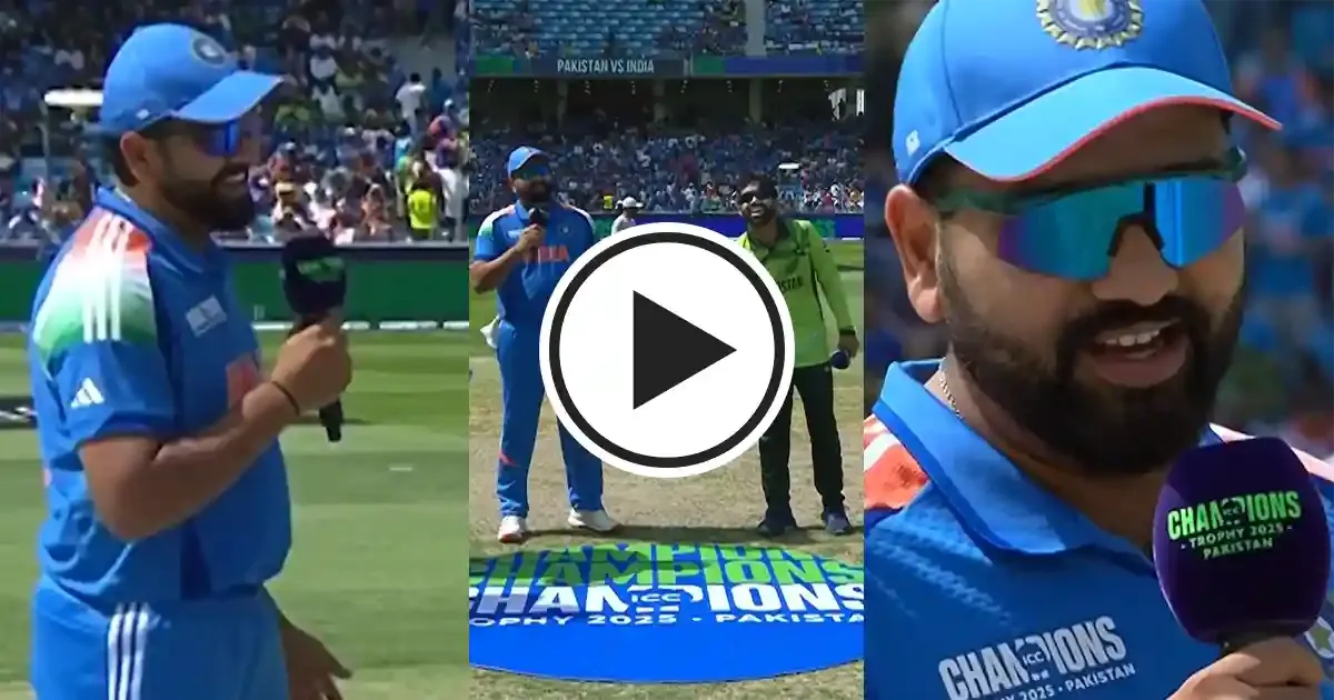 rohit sharma gives epic reply as ravi shastri commits blunder during toss in ind vs pak ct 2025