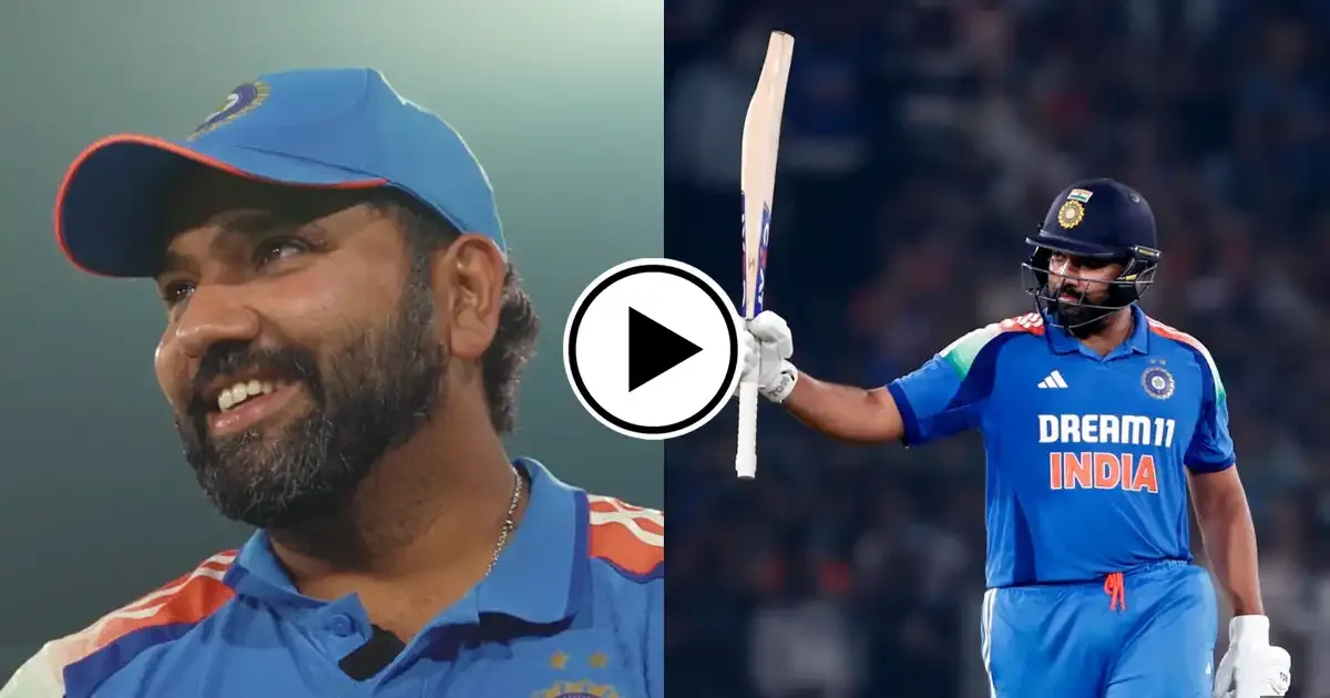 rohit sharma reacts after guiding india to 4 wicket win watch video