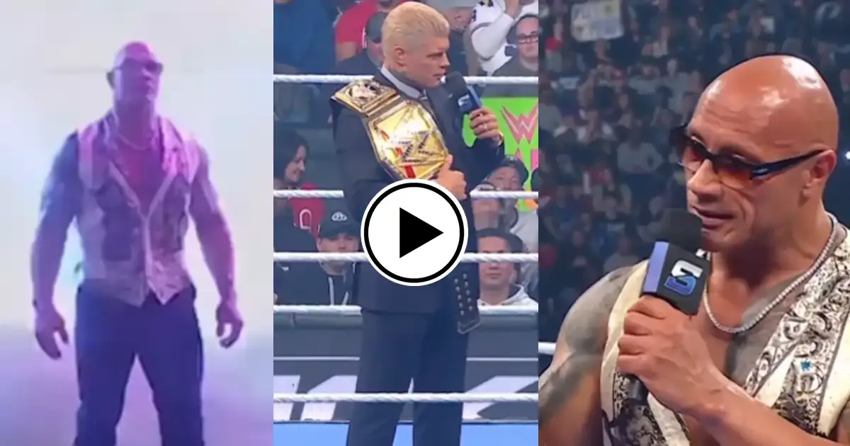 the rock sends ultimatum to wwe champion cody rhodes on his return to smackdown