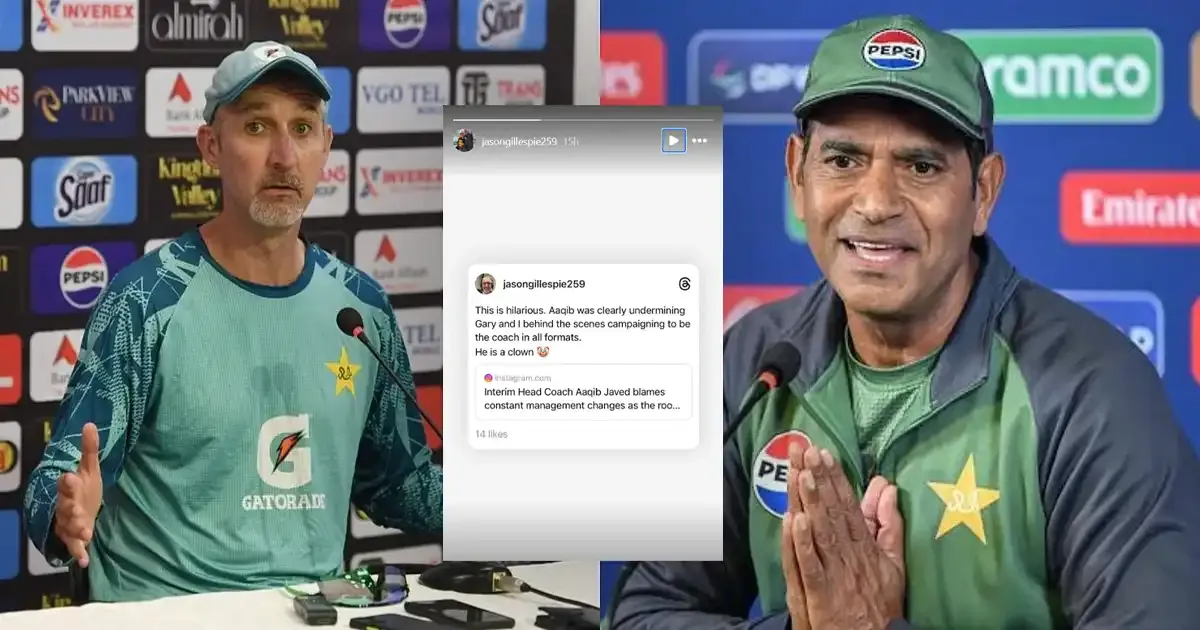 jason gillespie slams aaqib javed amid pakistan cricket controversy