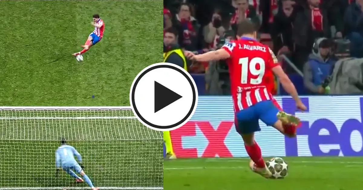 julian alvarezs pen was disallowed by var because he made double contact with the ball 1