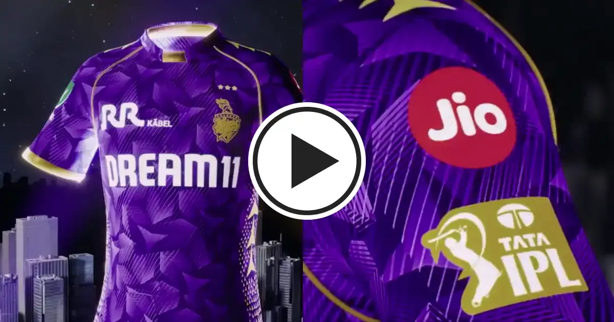 kkr unveils new three star jersey with golden badge ahead of ipl 2025