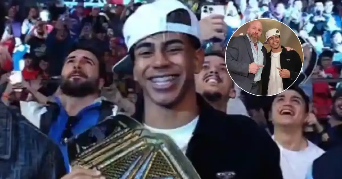 lamine yamal makes rare appearance in wwe smackdown event in barcelona