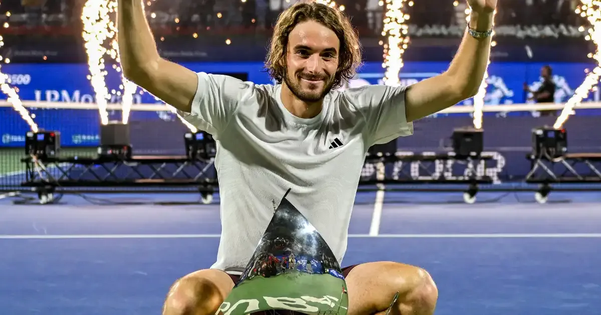 stefano tsitsipas registers his maiden atp title win with success in dubai tennis championships 2025