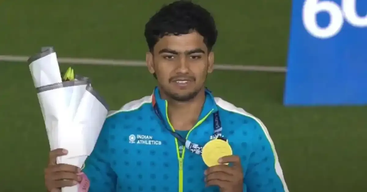 17 year old himanshu jakhar clinches gold in javelin throw minister piyush goyal celebrates this win