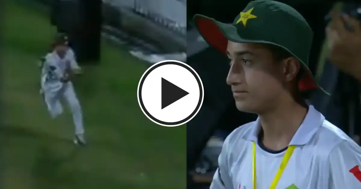 ball boy takes stunning catch outside playing arena during islamabad united vs peshawar zalmi in psl 2025