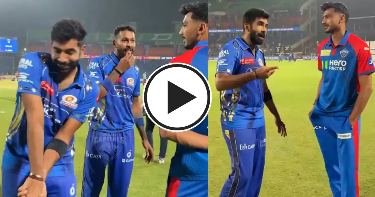 bumrah replicates axar patel batting style
