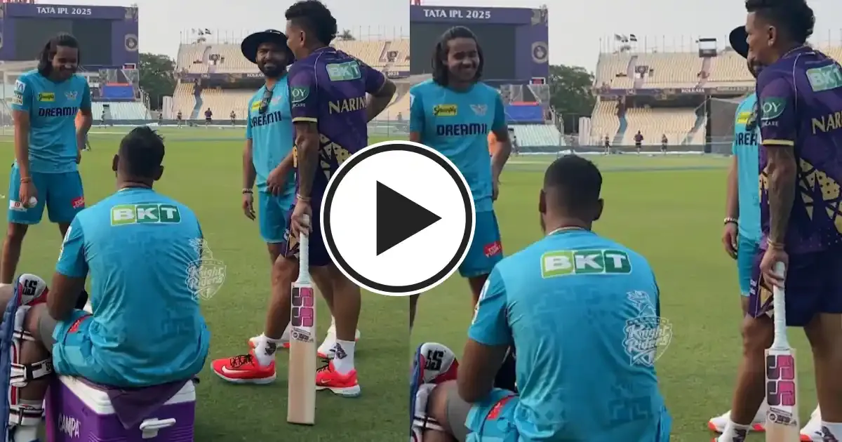 digvesh rathi meets his idol sunil narine ahead of kkr vs lsg clash in ipl 2025