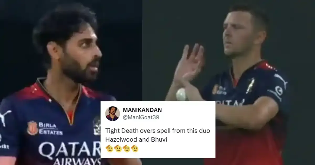 netizen hail bhuvneshwar kumar and josh hazlewood s bowling effort in pbks vs rcb game