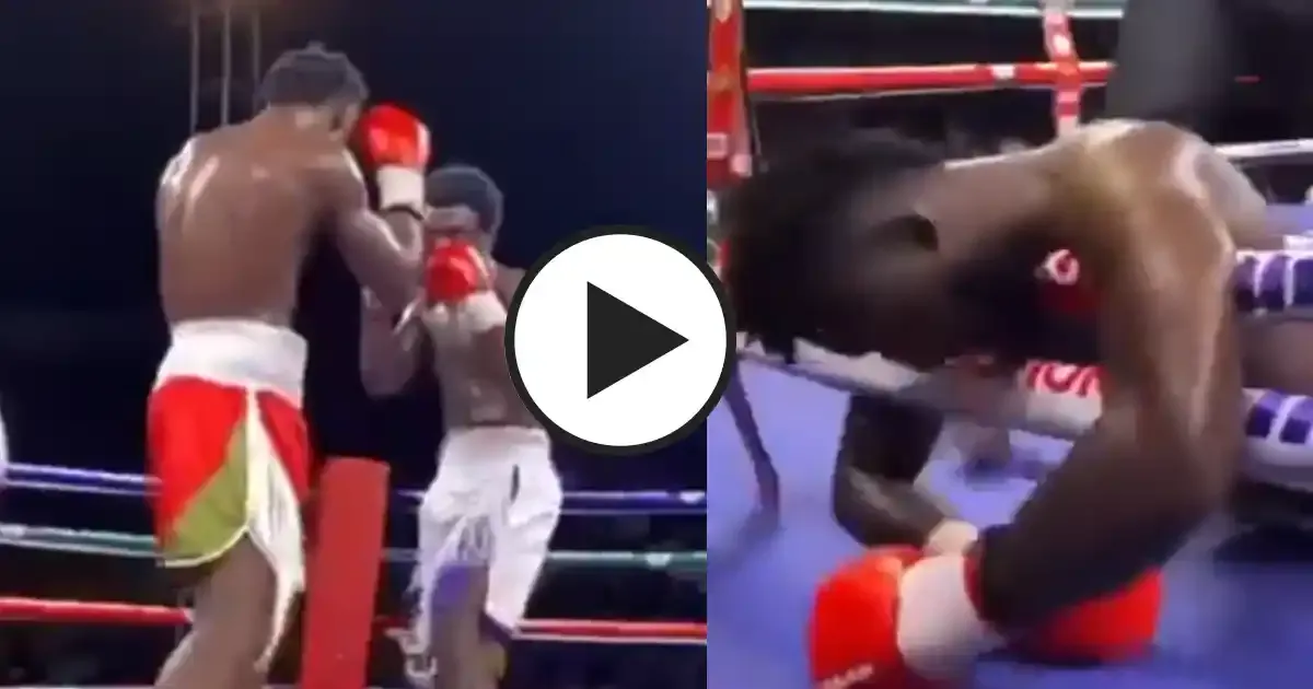 nigerian boxer tragically dies after collapsing inside the ring during third round of match