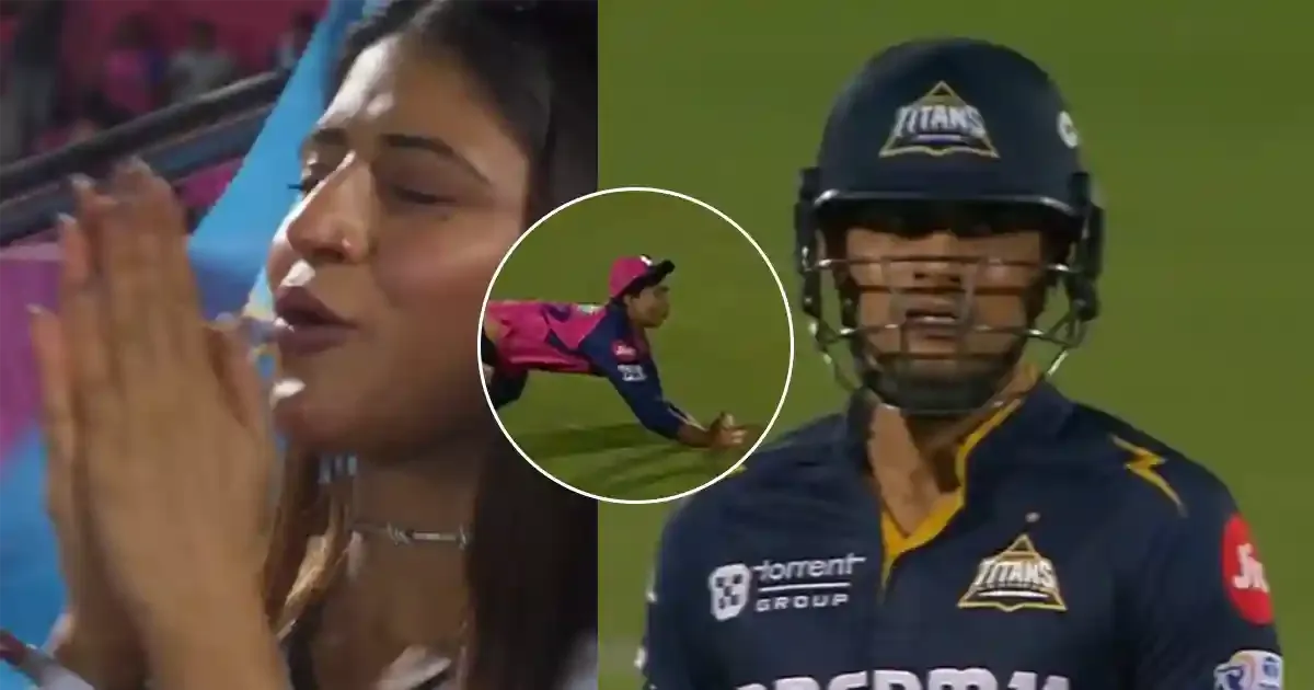 shubman gill s sister folds hands in prayer after vaibhav suryavanshi drops her brother s catch in rr vs gt clash sportstiger