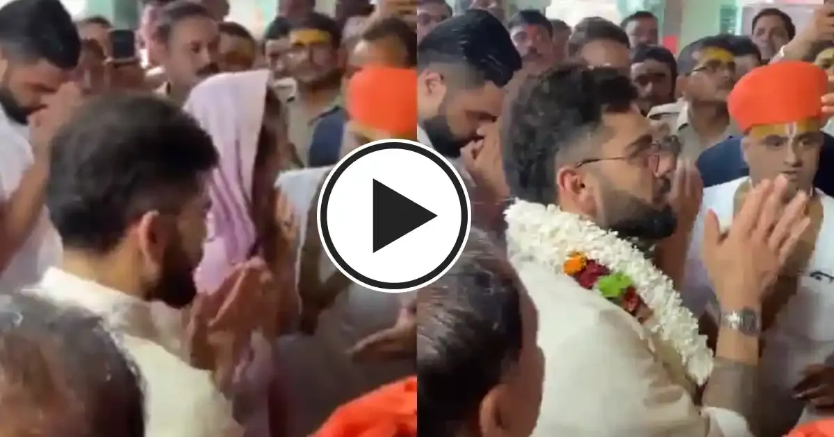 india legend virat kohli and his spouse anushka sharma visit hanuman garhi temple