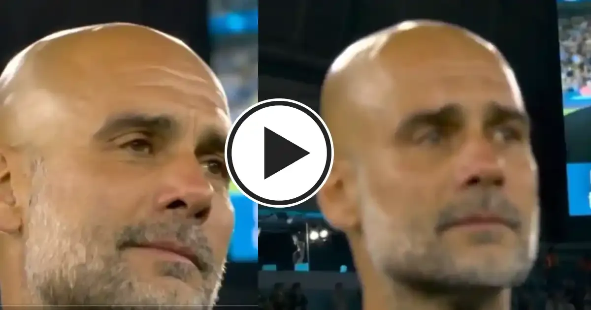 pep guardiola in tears during kevin de bruyne s farewell from manchester city
