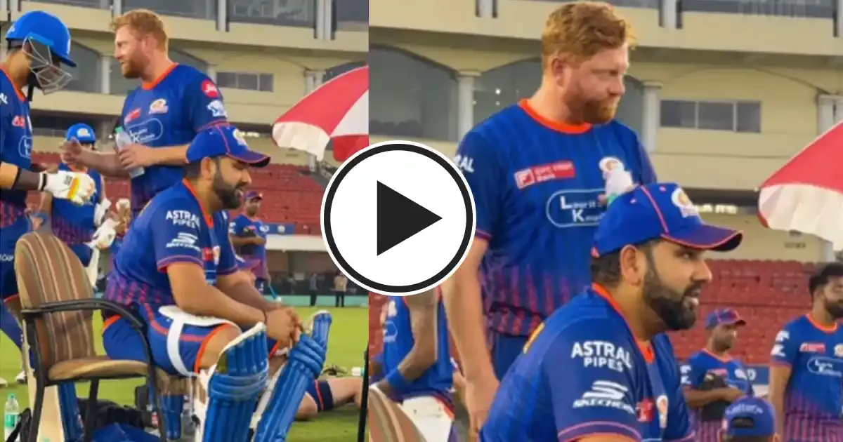 rohit sharma dedicates song to jonny bairstow ahead of mi s eliminator against gt in ipl 2025