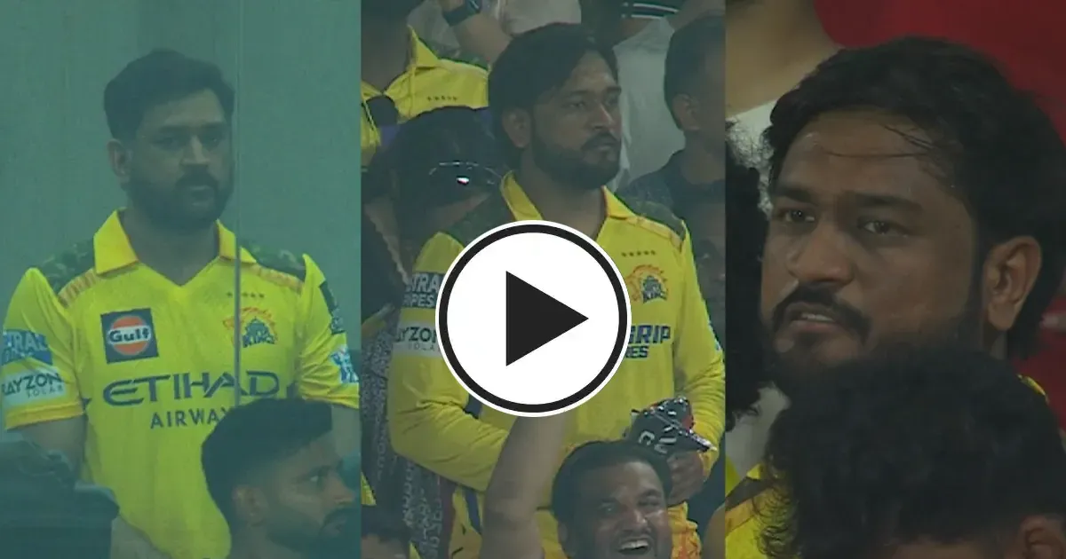 the commentary box bursts into laughter after spotting a dhoni lookalike in the stands during the high octane ipl clash