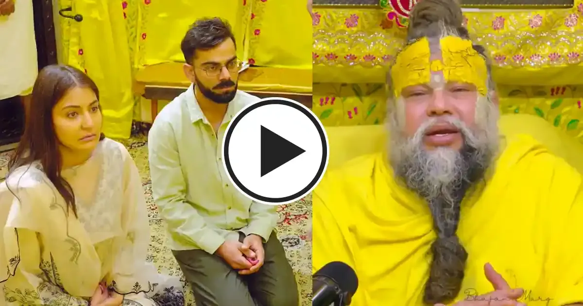 virat kohli meets premanand maharaj following test retirement wife anushka sharma accompanies india legend