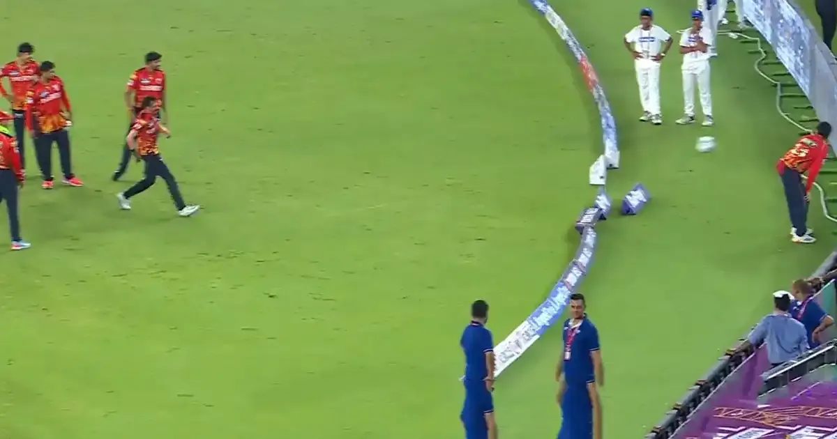 pbks players hilariously use priyansh arya as goalkeeper while playing football during rain delay at ipl 2025 qualifier 2