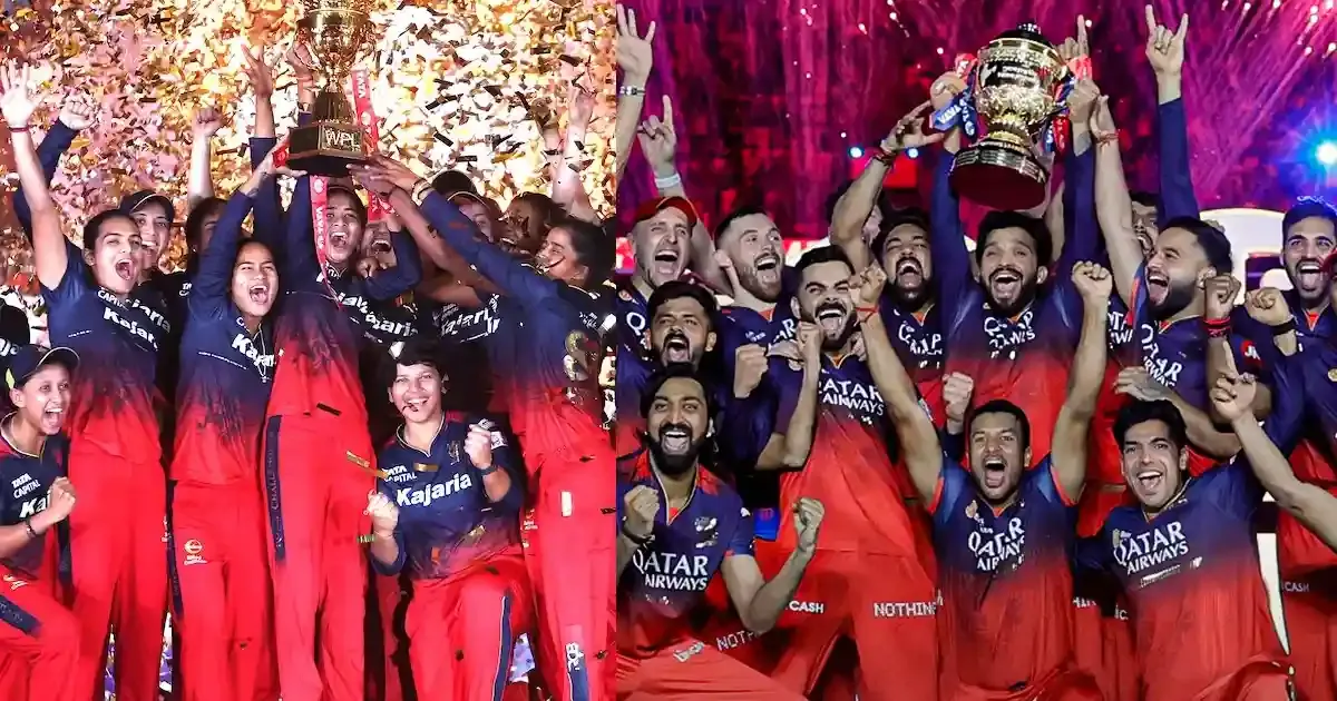 rcb become second side to win both ipl and wpl trophies