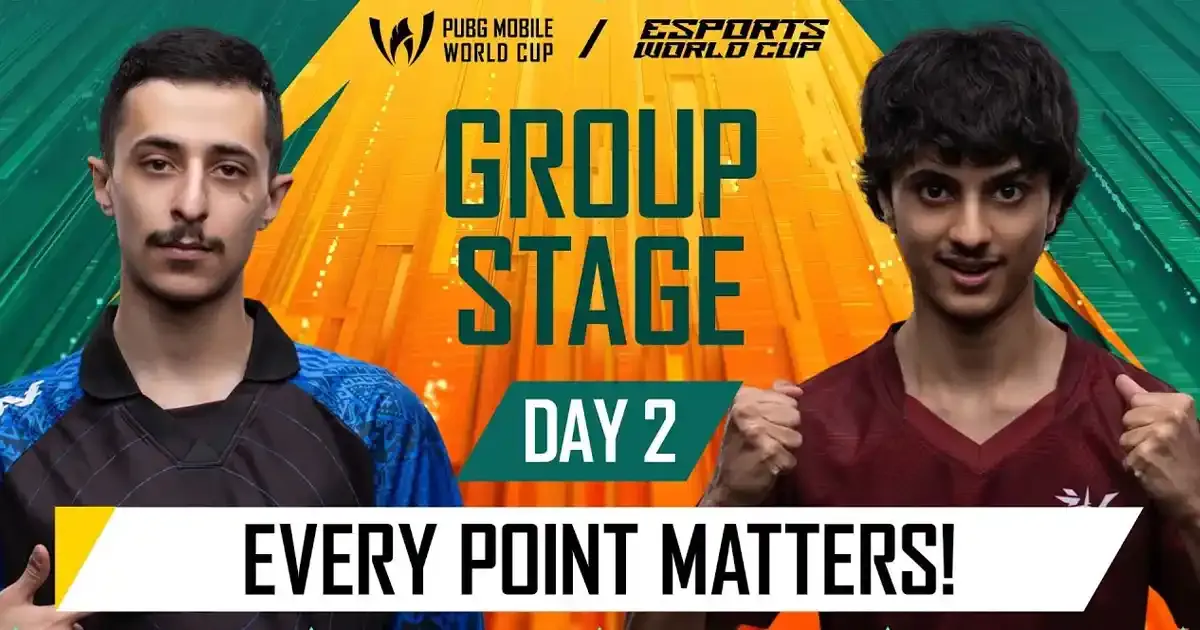 pubg mobile world cup 2025 live points table for group stage day 2