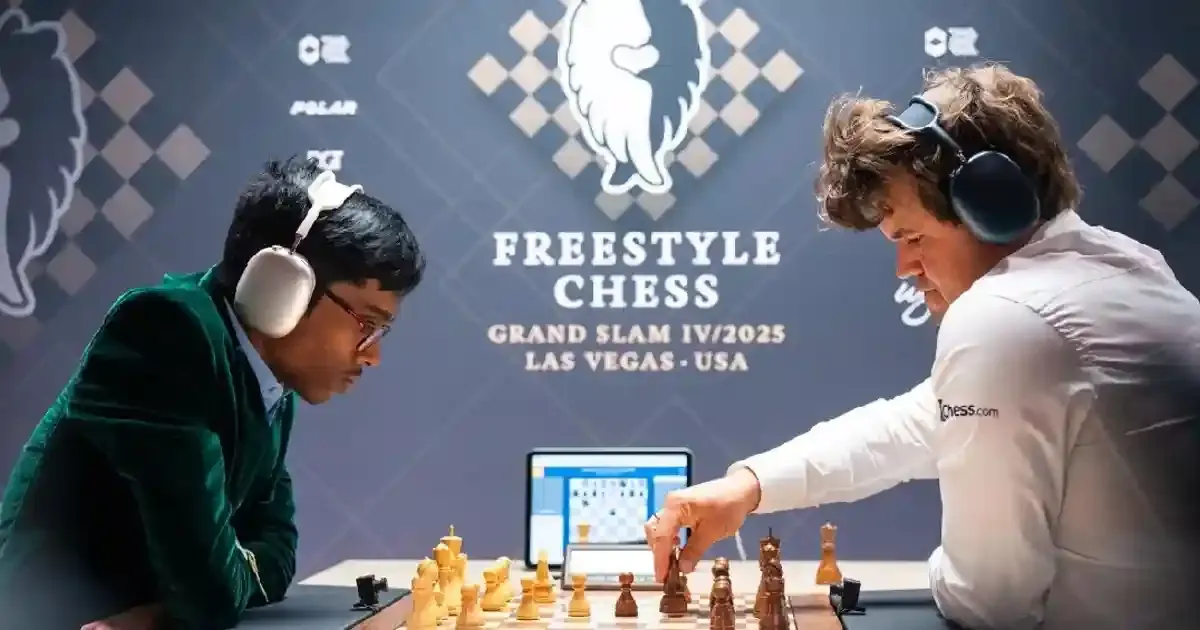 rameshbabu praggnanandhaa stuns magnus carlsen in freestyle chess tournament sportstiger