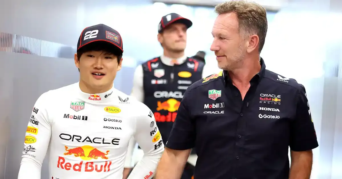 yuki tsunoda receives encouragement from ousted red bull chief christian horner ahead of belgian grand prix