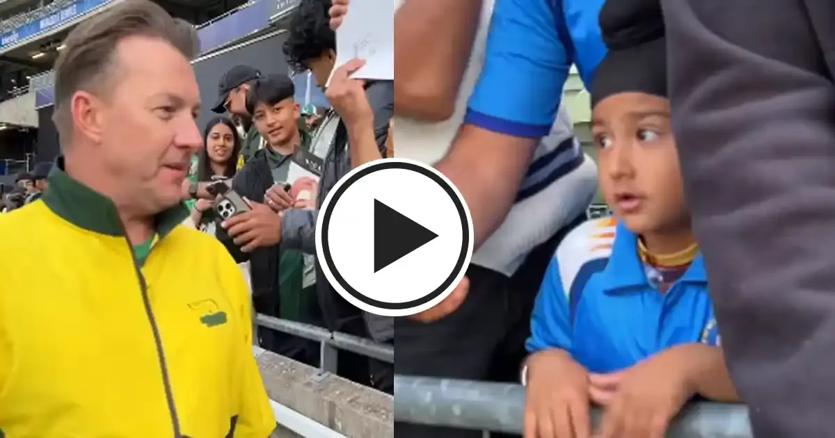hi bhajji sat sri akaal brett lee refers to young fan after wcl 2025 semi final