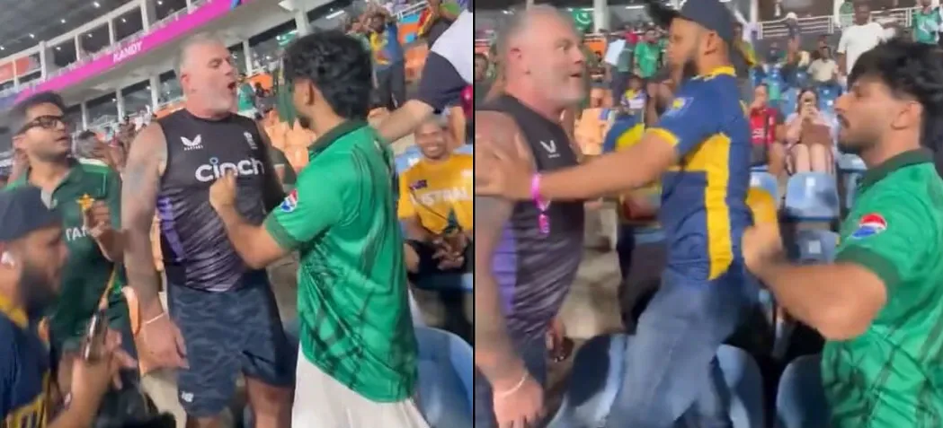pakistan england fans fight