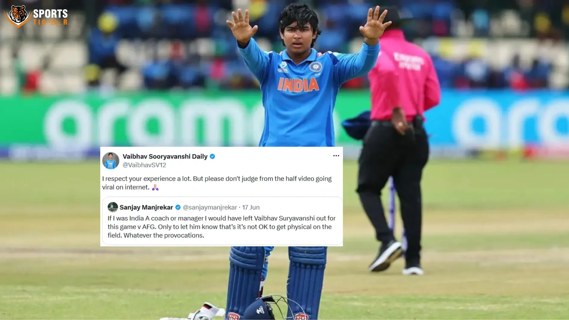 vaibhav sooryavanshi really call out sanjay manjrekar