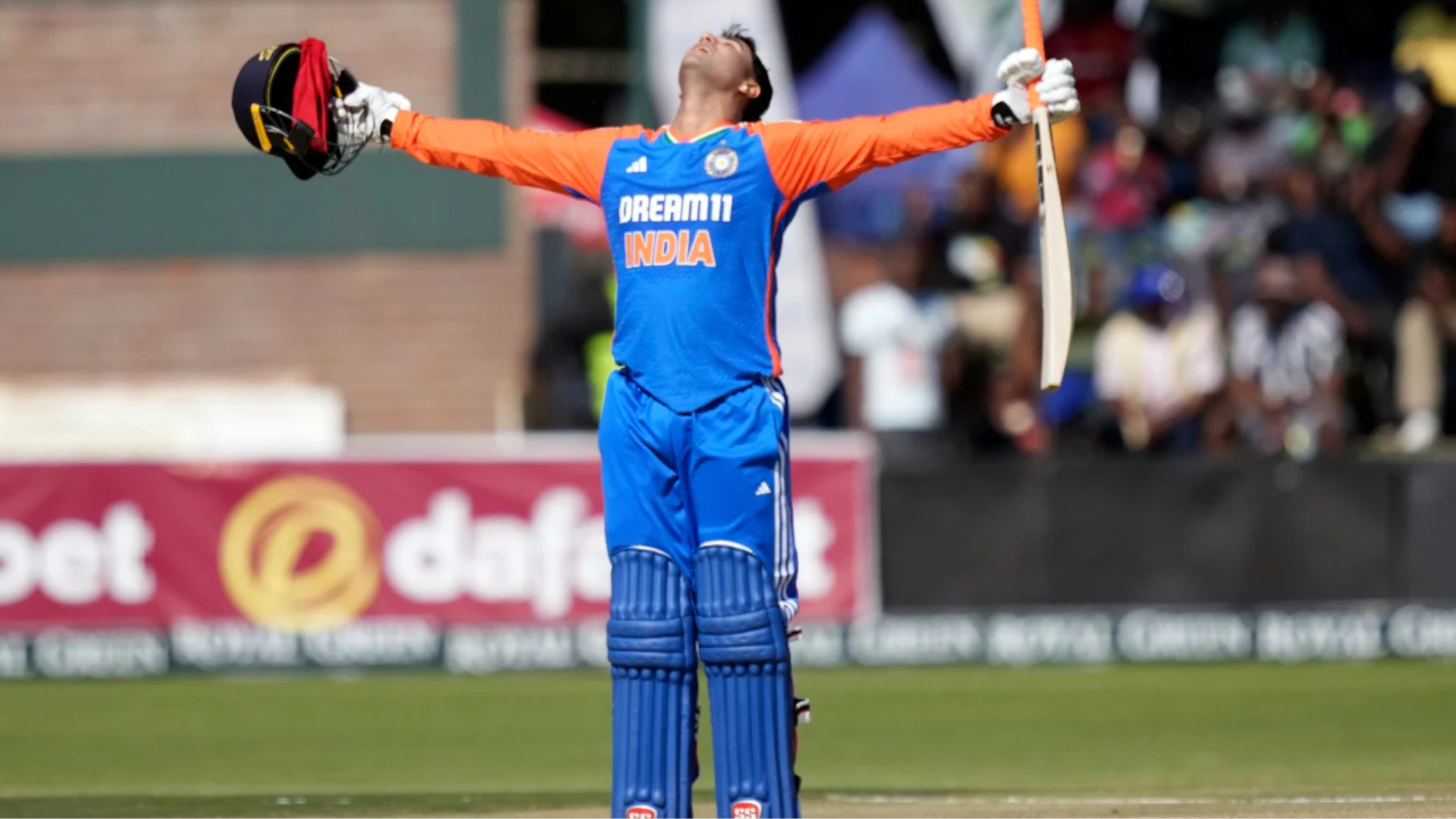 abhishek sharma smashes maiden t20i century