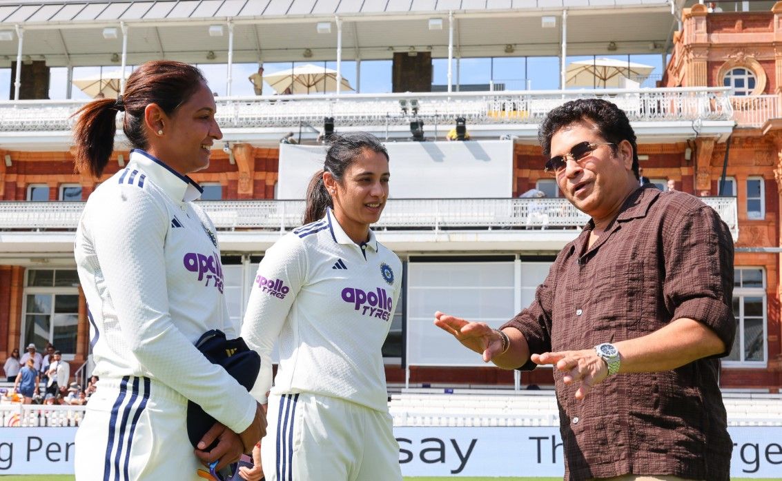 sachin tendulkar meets india women at lord s ahead of landmark test triumph against england women
