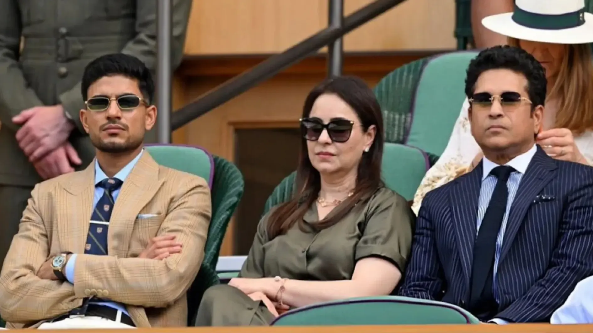 shubman gill attends wimbledon 2026 with sachin tendulkar