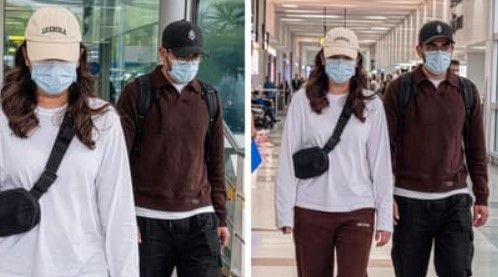 virat kohli and anushka sharma spotted at delhi airport visuals viral